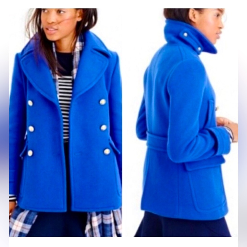 J.Crew US 00 Majesty peacoat. Stadium cloth, double breasted